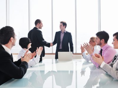 young business people group have  meeting at conference room and have discusion  about new ideas  plans and problems